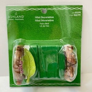 3/$25 NEW Ashland Spring Mini Decoration Fairy Bed w/ Leaf Pillow